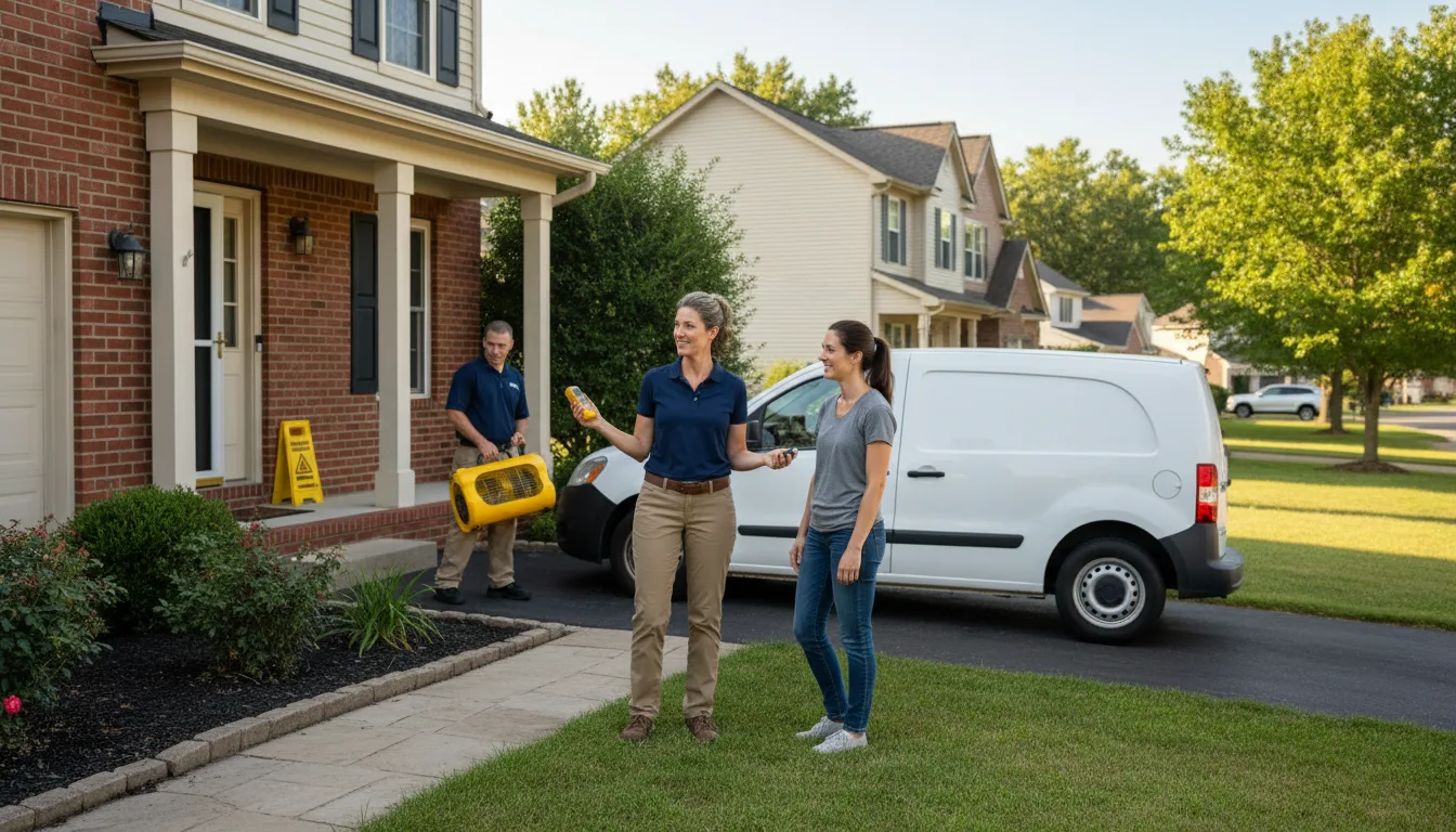 Residential water damage restoration in Crosby, PA